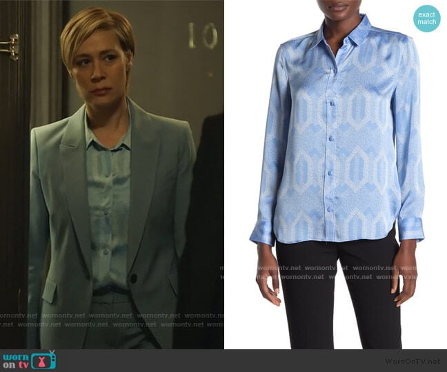 Equipment Leema Printed Blouse worn by Bonnie Winterbottom (Liza Weil) on How to Get Away with Murder