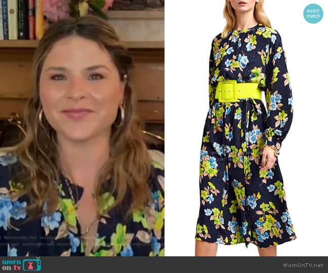 Essentiel Antwerp Velodie Long Wrap Dress worn by Jenna Bush Hager on Today