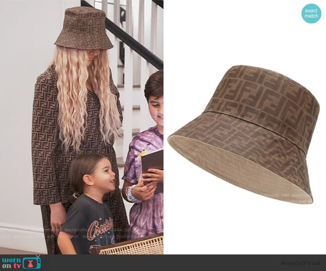 Fendi Reversible Bucket Hat worn by Khloe Kardashian on Keeping Up with the Kardashians