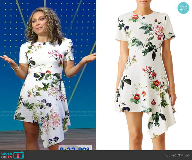 Stylestalker Garden Floral Asymmetrical Dress worn by Ginger Zee on Good Morning America