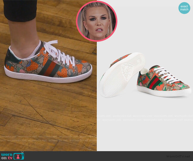 Gucci Ace GG Gucci Strawberry sneaker worn by Tinsley Mortimer on The Real Housewives of New York City