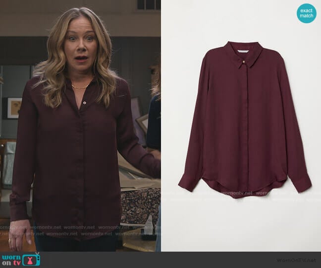 H&M Long-sleeved Blouse worn by Jen Harding (Christina Applegate) on Dead to Me