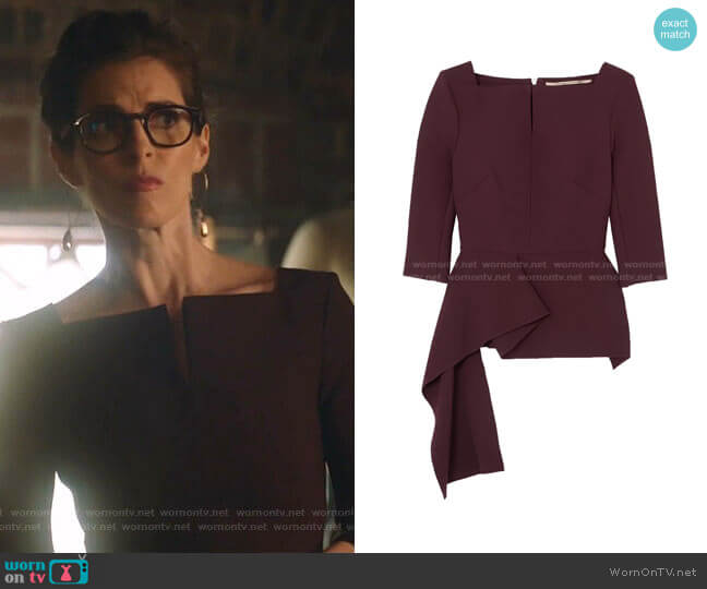Roland Mouret Heron Asymmetric Crepe Blouse