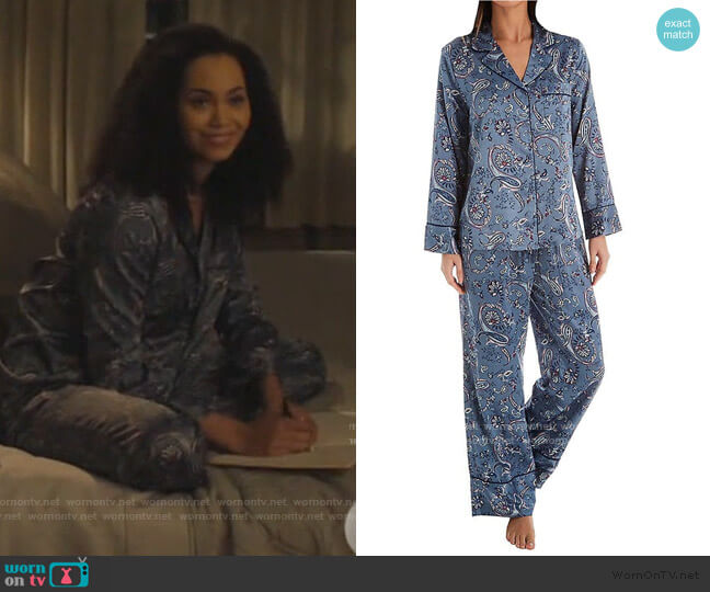 In Bloom Whistler Paisley PJ Set worn by Macy Vaughn (Madeleine Mantock) on Charmed