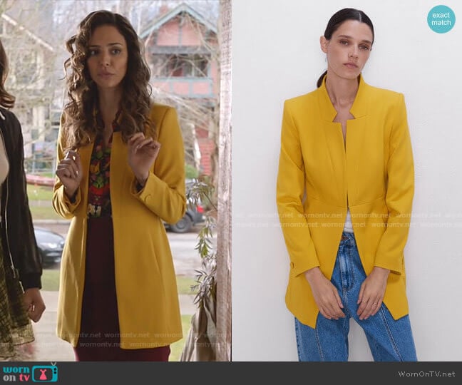 Zara Inverted Lapel Frock Coat worn by Zari Tomaz (Tala Ashe) on Legends of Tomorrow