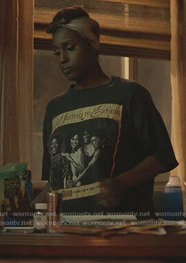 Issa’s black Waiting to Exhale tee on Insecure