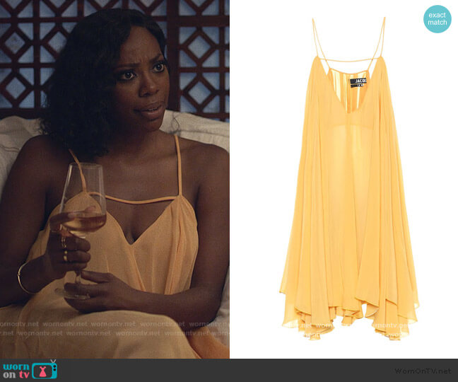 Jacquemus La Petite Robe Bellezza minidress worn by Molly Carter (Yvonne Orji) on Insecure