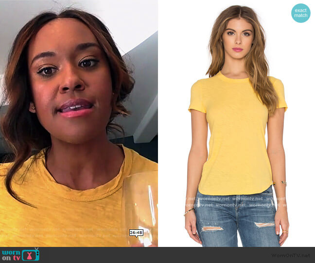 James Perse Sheer Slub Crewneck Tee worn by Rachel Audubon (Michelle Bathe) on All Rise