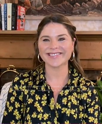Jenna’s black and yellow floral dress on Today