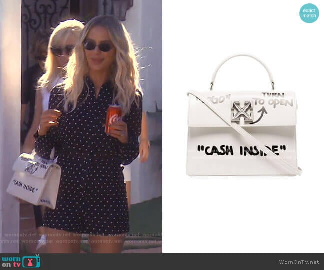 Off-White Jitney 2.8 Cash Inside Bag worn by Dorit Kemsley on The Real Housewives of Beverly Hills