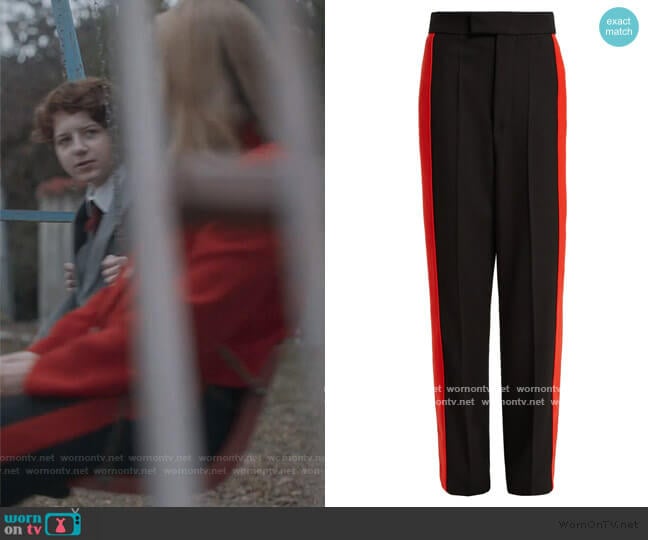 Kwaidan Editions Side-stripe wool-twill trousers worn by Villanelle (Jodie Comer) on Killing Eve