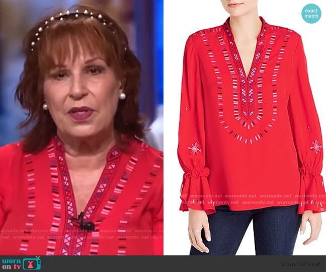 Kobi Halperin Junie Embroidered Blouse worn by Joy Behar on The View