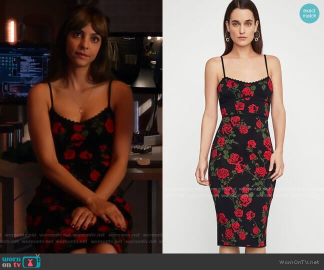 Bcbgmaxazria La Rosa Bodycon Dress worn by Zari Tomaz (Tala Ashe) on Legends of Tomorrow