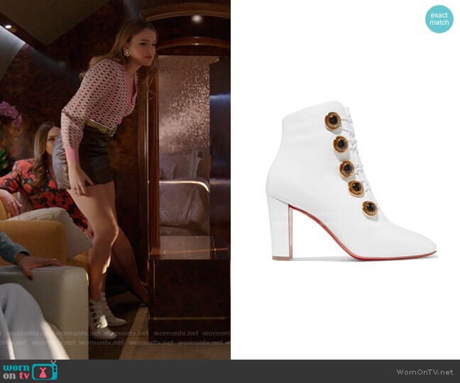 Christian Louboutin Lady See Ankle Boots worn by Kirby Anders (Maddison Brown) on Dynasty
