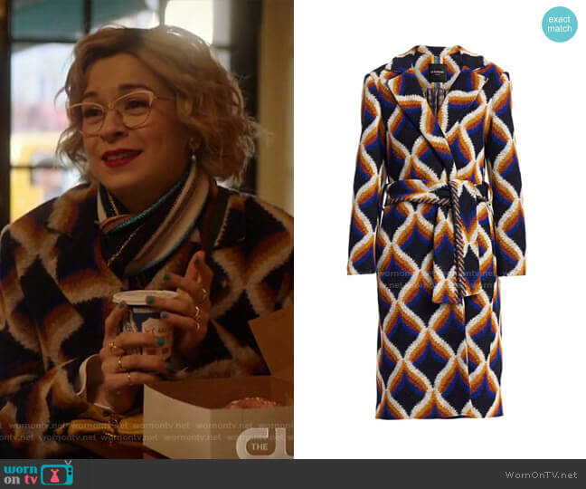 Le Superbe Amanbaugh Wrap Coat worn by Pepper Smith (Julia Chan) on Katy Keene