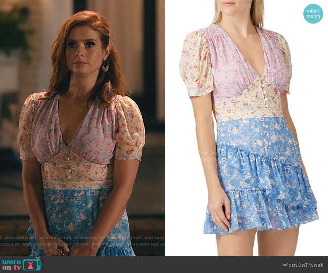 LoveShackFancy Printed Bea Dress worn by Maddie Townsend (JoAnna Garcia Swisher) on Sweet Magnolias