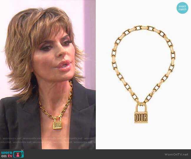 Dior Lucky Locket Necklace worn by Lisa Rinna on The Real Housewives of Beverly Hills