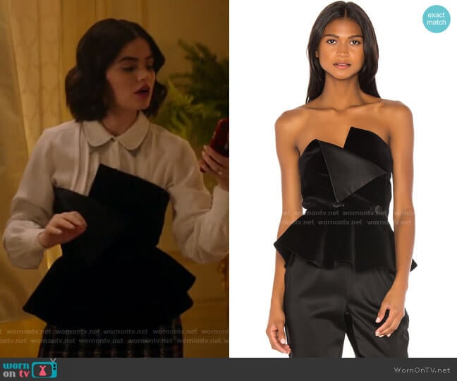 Marianna Senchina Peplum Blouse worn by Katy Keene (Lucy Hale) on Katy Keene