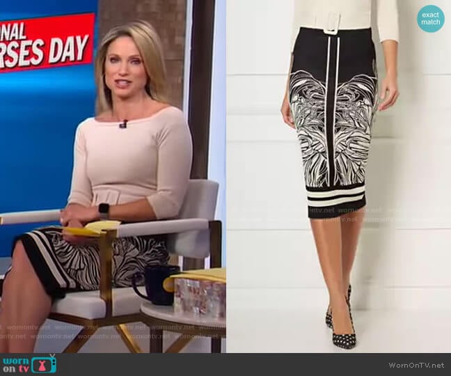 New York & Company Melodia Sweater Skirt - Eva Mendes Collection worn by Amy Robach on Good Morning America