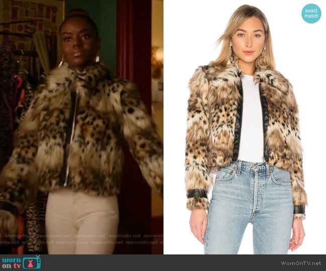 Majorelle Kaelyn Coat worn by Josie McCoy (Ashleigh Murray) on Katy Keene