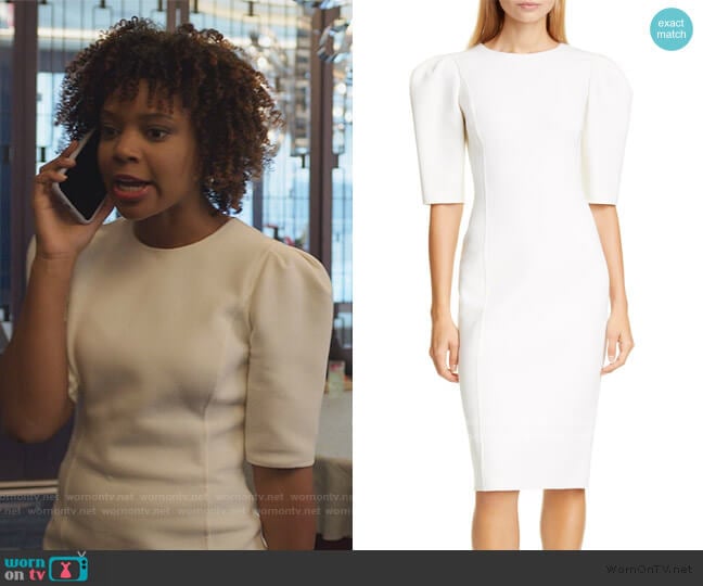 Michael Kors Puff Sleeve Sheath Dress