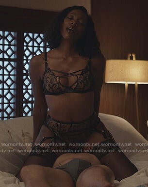 Molly’s black lace lingerie on Insecure