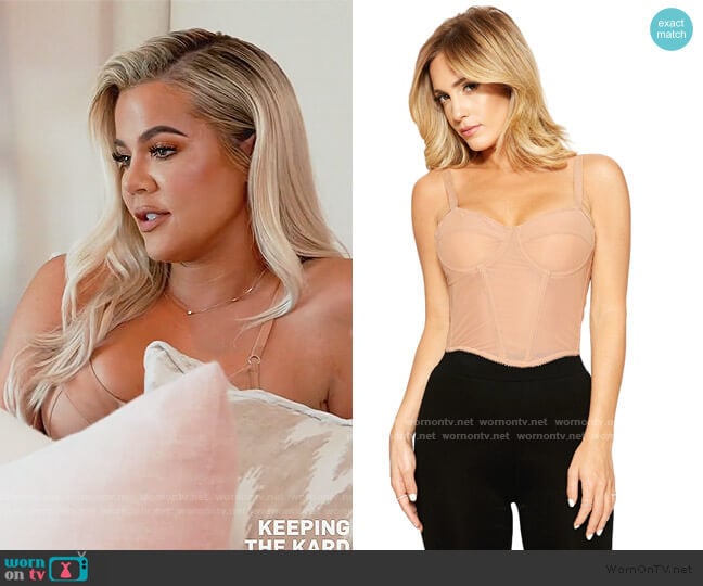 Naked Wardrobe Love me Down to the Corset worn by Khloe Kardashian on Keeping Up with the Kardashians