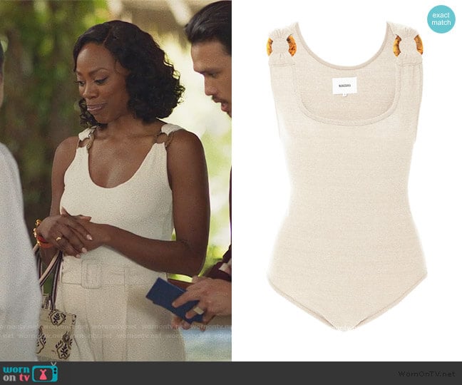 Nanushka Maike Ring Detailed Terry-Knit Bodysuit worn by Molly Carter (Yvonne Orji) on Insecure