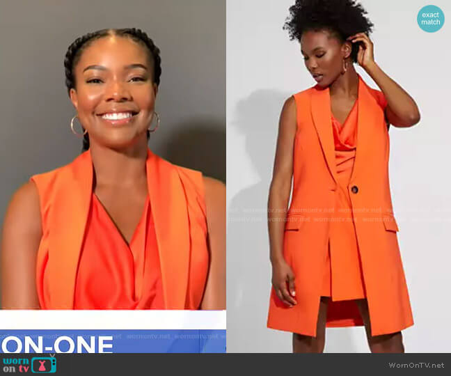 New York & Company One-Button Vest - Gabrielle Union Collection