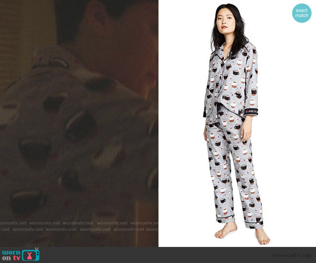 PJ Salvage Coffee Is Life Flannel PJ Set worn by Lucca Quinn (Cush Jumbo) on The Good Fight