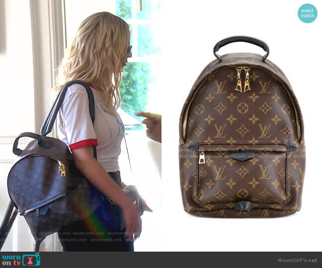 Louis Vuitton Palm Springs MM backpack worn by Dorit Kemsley on The Real Housewives of Beverly Hills