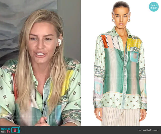 Pierre-Louis Mascia Long Sleeve Shirt worn by Morgan Stewart on E! News
