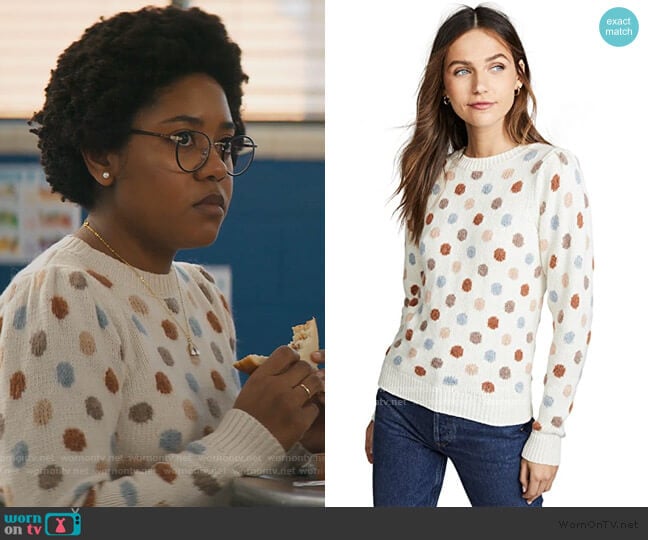 La Vie Rebecca Taylor Jacquard Sweater worn by Beth Chapel (Anjelika Washington) on Stargirl
