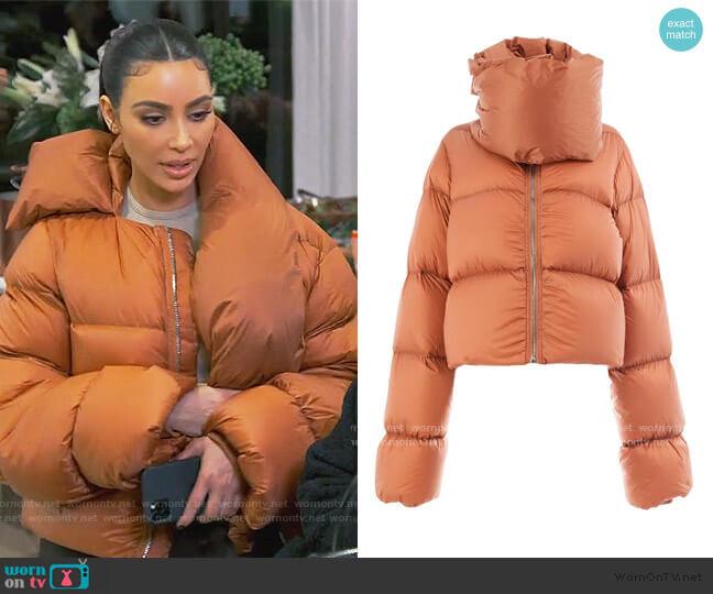 Rick Owens Padded Jacket worn by Kim Kardashian on Keeping Up with the Kardashians