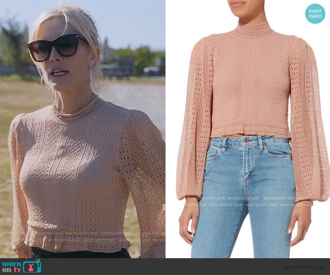Ronny Kobo Antoinette Crop Top worn by Tinsley Mortimer on The Real Housewives of New York City