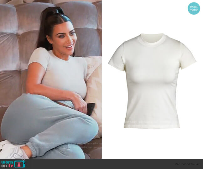 Skims Cotton Tee worn by Kim Kardashian on Keeping Up with the Kardashians