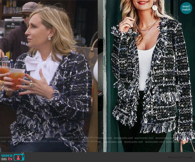 Sonja Kelsey Cardigan Jacket worn by Sonja Morgan on The Real Housewives of New York City