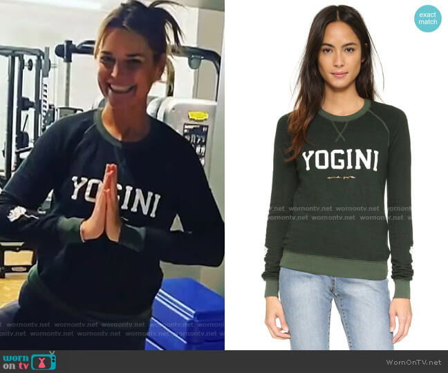 Spiritual Gangster Yogini Boyfriend Shrunken Sweatshirt worn by Savannah Guthrie on Today