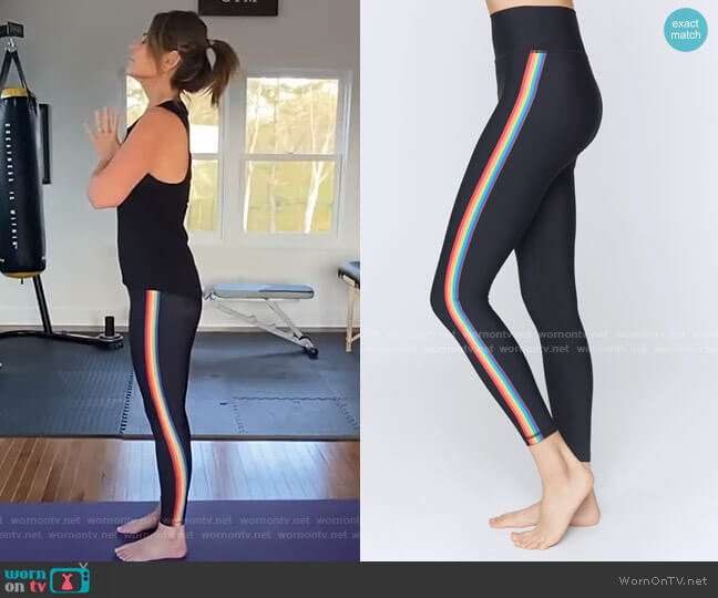 Spiritual Gangster Rainbow Stripe Sculpt Legging worn by Savannah Guthrie on Today