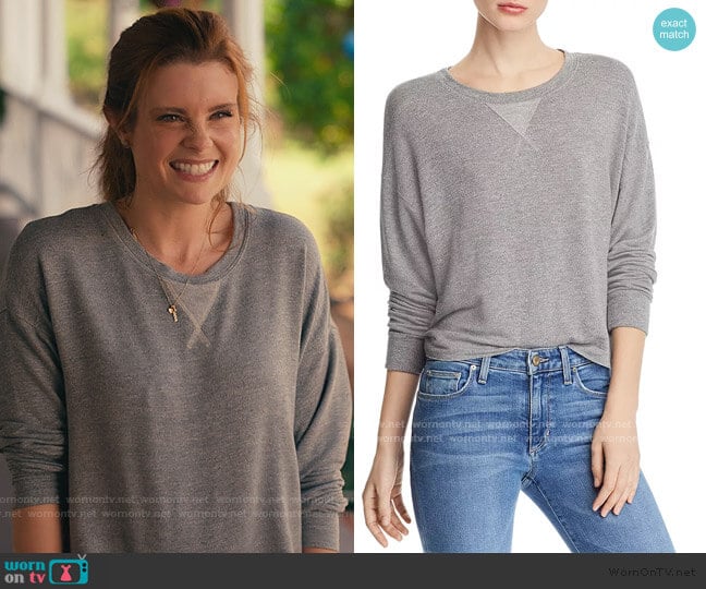 Splendid Marathon Sweatshirt worn by Maddie Townsend (JoAnna Garcia Swisher) on Sweet Magnolias