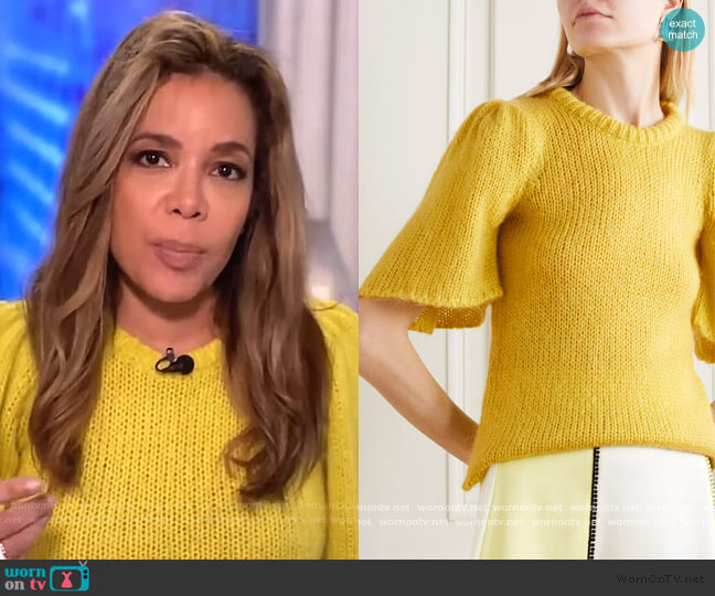Stine Goya Hesper knitted sweater worn by Sunny Hostin on The View