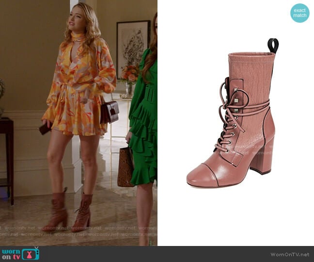 Stuart Weitzman Veruka Boots worn by Kirby Anders (Maddison Brown) on Dynasty