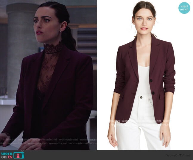 Theory Carissa Blazer worn by Lena Luthor (Katie McGrath) on Supergirl
