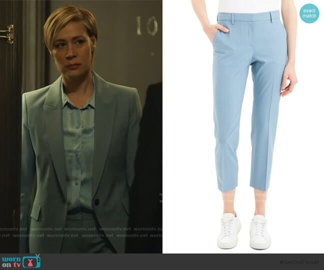 Theory Treeca 2 Good Wool Blend Crop Suit Pants worn by Bonnie Winterbottom (Liza Weil) on How to Get Away with Murder