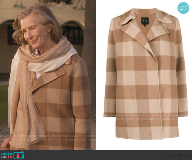 Theory Double Faced Check Coat