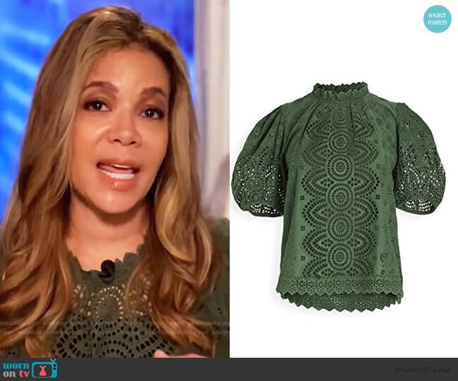 Ulla Johnson Scarlet Blouse worn by Sunny Hostin on The View
