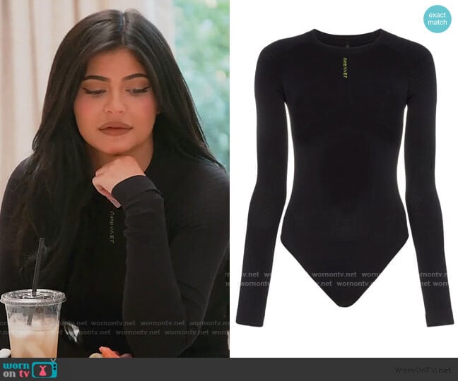 Unravel Project Logo Print Bodysuit worn by Kylie Jenner on Keeping Up with the Kardashians