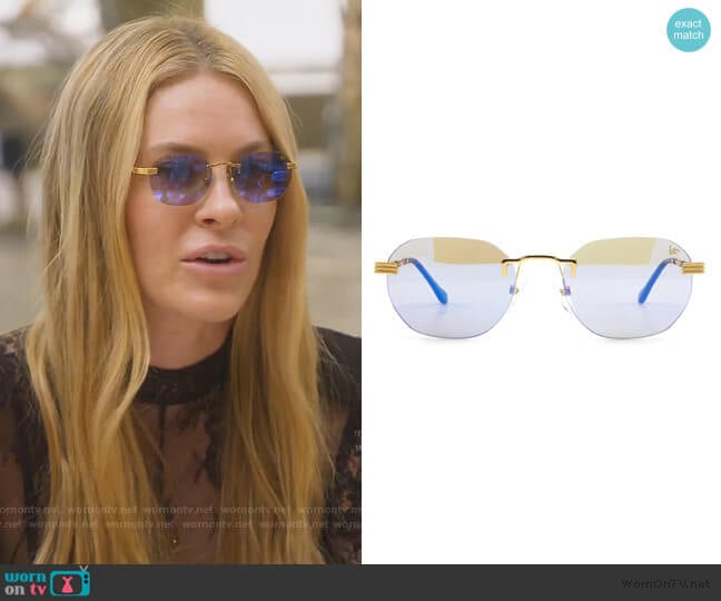 Vintage Frames Detroit Player Drill Mount 2kkt Gold Signiture Edition worn by Leah McSweeney on The Real Housewives of New York City
