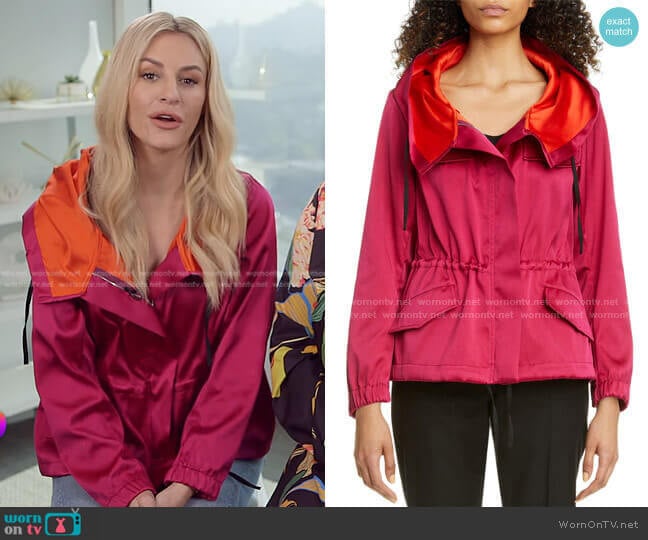 Dries van Noten Valera Colorblock Anorak worn by Morgan Stewart on E! News