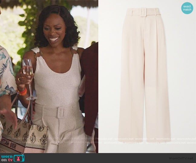 Vince High-Waist Belted Pants worn by Molly Carter (Yvonne Orji) on Insecure